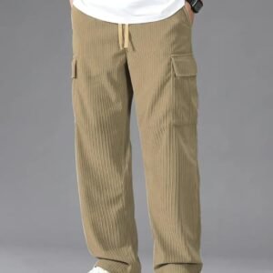 Cargo Joggers for Men – Cotton Loose Fit Utility Pants with 6 Pockets | Durable Outdoor & Hiking Trousers