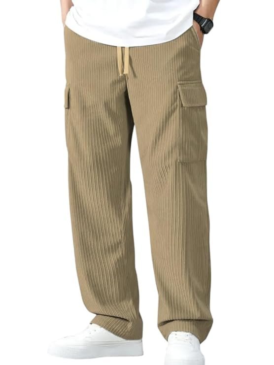 Cargo Joggers for Men – Cotton Loose Fit Utility Pants with 6 Pockets | Durable Outdoor & Hiking Trousers - Image 3