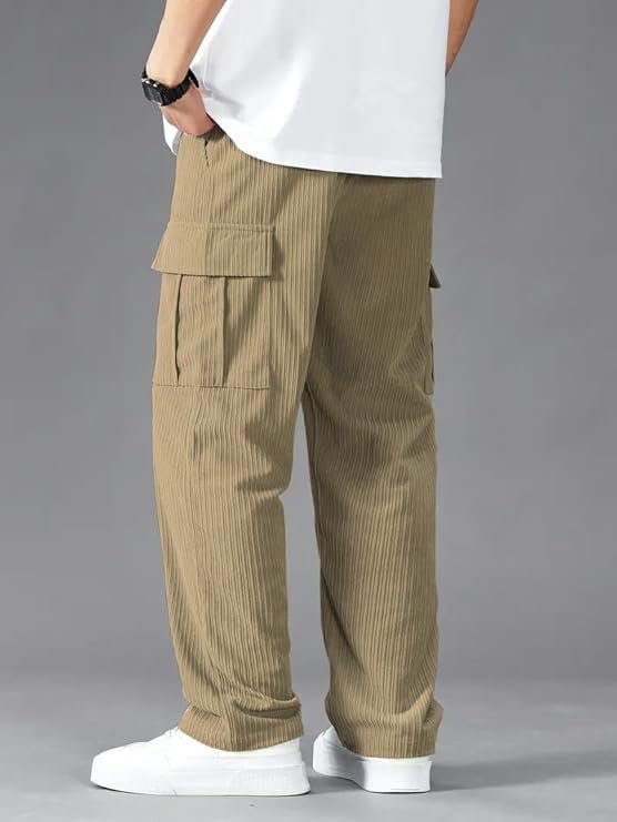 Cargo Joggers for Men – Cotton Loose Fit Utility Pants with 6 Pockets | Durable Outdoor & Hiking Trousers - Image 4