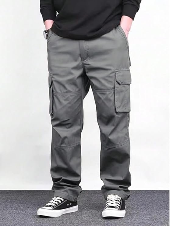 Lymio Cargo for Men | Cotton Cargo Pant | Drawstring Waist Pant (Also Available in Plus Sizes) (46-49)