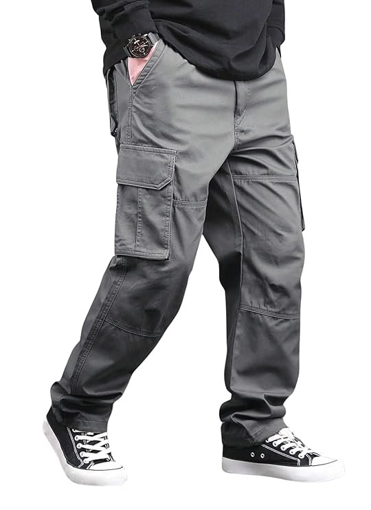 Lymio Cargo for Men | Cotton Cargo Pant | Drawstring Waist Pant (Also Available in Plus Sizes) (46-49) - Image 2