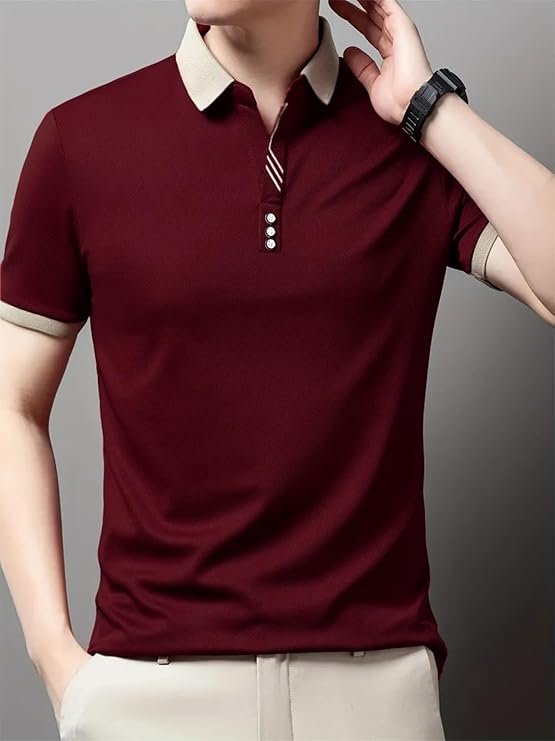 Lymio Polo T Shirt for Men || T Shirt for Man || Collar T Shirt Style Men (Packs Also Available) (Polo-55-58) - Image 5