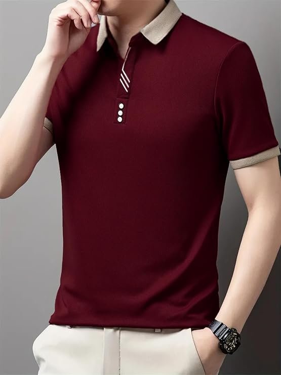 Lymio Polo T Shirt for Men || T Shirt for Man || Collar T Shirt Style Men (Packs Also Available) (Polo-55-58) - Image 7