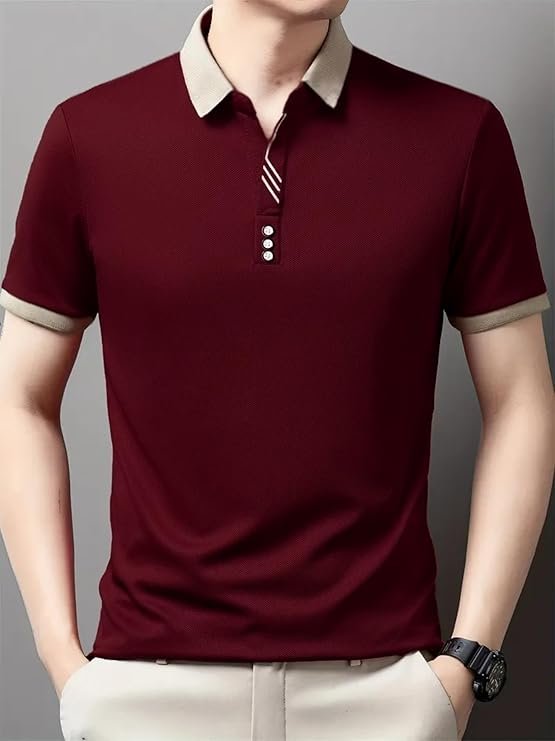 Lymio Polo T Shirt for Men || T Shirt for Man || Collar T Shirt Style Men (Packs Also Available) (Polo-55-58) - Image 6