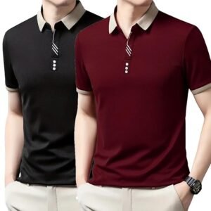 Lymio Polo T Shirt for Men || T Shirt for Man || Collar T Shirt Style Men (Packs Also Available) (Polo-55-58)