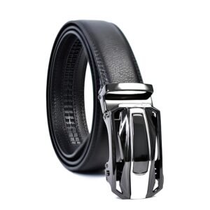 WildHorn Men's Genuine Leather Belt for Men| Premium Auto-Lock Buckle | Adjustable up to 48” | Formal & Casual Wear | Micro-Adjust Fit | Stylish Gift Box Included