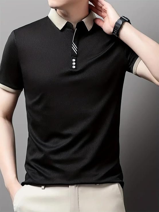 Lymio Polo T Shirt for Men || T Shirt for Man || Collar T Shirt Style Men (Packs Also Available) (Polo-55-58) - Image 3