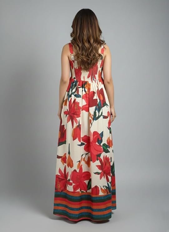 One Piece Dress for Women Long | Comfortable Maxi Stylish Frocks Rayon Dresses - Image 2