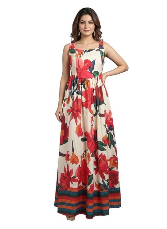 One Piece Dress for Women Long | Comfortable Maxi Stylish Frocks Rayon Dresses