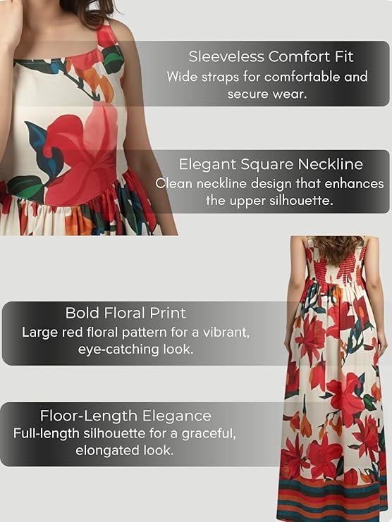 One Piece Dress for Women Long | Comfortable Maxi Stylish Frocks Rayon Dresses - Image 5