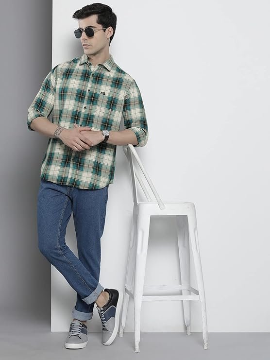 The Indian Garage Co Men Shirt Stylish Casual Full Sleeve Shirt
