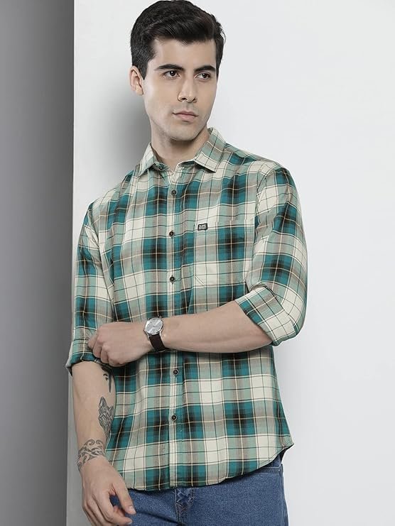 The Indian Garage Co Men Shirt Stylish Casual Full Sleeve Shirt
